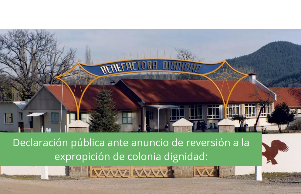 Declaración pública respecto a Colonia Dignidad: